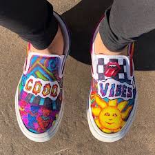 Custom Slip On Van 8217 S Vans Shoes Fashion Custom Slip On Vans Sharpie Shoes