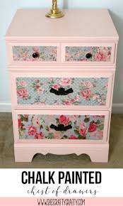 Once the paint is dried, decide it needs to be a deeper color so add dark stain over the stain. She S Crafty Chalk Painted Chest Of Drawers Diy Chalk Paint Recipe