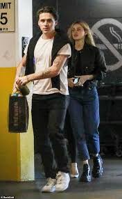 Brooklyn beckham has confirmed his engagement. Brooklyn Beckham Goes On A Grocery Run With Girlfriend Nicola Peltz And Mother Victoria In La Daily Mail Online