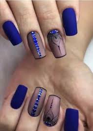 Free tutorial with pictures on how to paint a nail painting in under 35 minutes by creating, applying makeup alice p.'s follow message. Glitter French Nail Designs Kit Clear Blue 2019 Point Medium Full Wrap