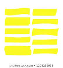 Yellow Highlight Marker Lines Highlighter Strokes Stock Vector Royalty Free 1144656641 Highlighter Markers Vector