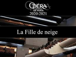 Bonhomme de neige sur le trocadéro à paris le soir du 6 février 2018. The Snow Maiden Snegourotchka Paris National Opera House 2020 Production Paris France Opera Online The Opera Lovers Web Site