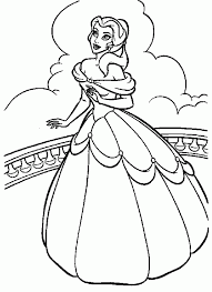 Princess disney belle beauty and the beast. Disney Coloring Pages Belle Coloring Home