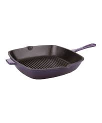 Cast iron grill pans are durable properly enameled pans, known for better heat retention; Purple Cast Iron Neo 11 Covered Grill Pan Cast Iron Grill Pan Grill Pan Purple Kitchen