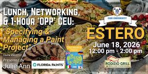 CAM U ESTERO Free Lunch, Networking, and 1-hr OPP CEU