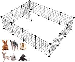 Diy rabbit hutch is still better than purchasing a ready made hutch. Amazon Com Langxun 16pcs Metal Wire Storage Cubes Organizer Diy Small Animal Cage For Rabbit Guinea Pigs Puppy Pet Products Portable Metal Wire Yard Fence Kitchen Dining