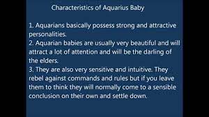 Characteristics And Zodiac Traits Of Aquarius Baby Youtube