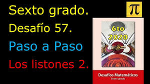 Paco el chato sexto grado matematicas contestado. Sexto Grado Desafio 57 Los Listones 2 Youtube