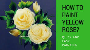 Step by step painting lesson with video. One Stroke Painting Yellow Rose Quick And Easy Acrylic Painting Step By Step Youtube