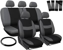 Car Seat Covers For Ford Focus Gray Black W Steering Wheel Belt Pads Head Rests Oxgord With Images Car Seat Cover Sets Seat Covers Sports Car Seat Cover