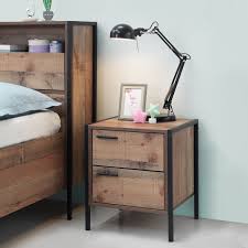 Olivia black two drawer wood side table. Mercury Row Juno 2 Drawer Bedside Table Reviews Wayfair Co Uk