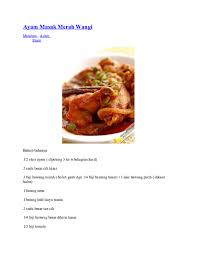 Goreng rebus kukus bakar panggang tumis. Doc Ayam Masak Merah Wangi Syaffiq Bshah Academia Edu
