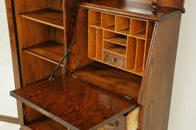 Antique secretary desk with chair. Antique Secretary Desk Antique Bookcase Side By Side Oak Canada 1900 At 1stdibs