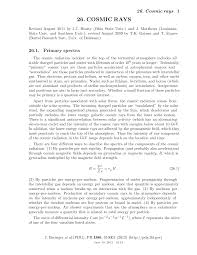 Cosmic rays are nearly isotropic at most energies due to diusive propagation in the galactic figure 30.1: Http Pdg Lbl Gov 2012 Reviews Rpp2012 Rev Cosmic Rays Pdf
