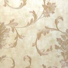 Free for commercial use no attribution required high quality images. Big Floral Swirl Damask Brown Gold Beige Color Beautiful Look Traditional Pattern Wallpaper