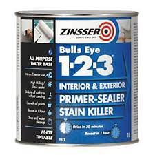 Zinsser Bulls Eye 1 2 3 Primer Sealer 1ltr Primer Sealer Zinsser Primer Water Based Primer