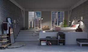 Int Loft Bedroom Full View Night Living Room Background Episode Interactive Backgrounds Anime Background