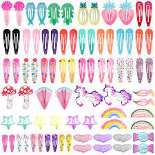 You'll never have another bad hair day again! Amazon Com Gausky 80 Pcs Hair Clips Metal No Slip Hair Barrettes Cute Snap Clips Hairpins Assorted Printed Pattern Hair Accessories For Girls Women Beauty