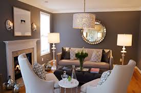 Shop wall mirrors over fireplace from pottery barn. Raleigh Round Mirror Over Fireplace Living Room Traditional With Wall Lighting Nightstands And Bedside Tables Neutral Colors