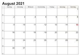Die ein oder andere vorlage ist sicher auch für dich dabei. Druckbar August 2021 Kalender Zum Ausdrucken In Pdf Schulferien Kalender