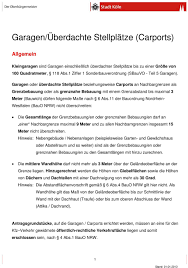 Wenn sie sich eine garage bauen wollen, müssen sie sich an vorgeschriebene auflagen halten. Garagen Uberdachte Stellplatze Carports Pdf Kostenfreier Download