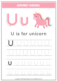 Alphabet end of 15th century coloring picture 01a. Letter U Alphabet Tracing Worksheet With Animal Illustration Pdf Worksheets 73
