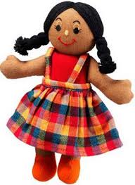 Lanka Kade Girl Doll Brown Skin Black Hair Lanka Kade Girl Dolls Fabric Dolls Fair Trade Fabric