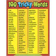Oh. how many bricks does it take to complete a building made of brick? T 38167 100 Tricky Words Learning Chart From Trend Enterprises Tricky Words English Vocabulary Spelling Bee Words
