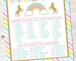 Instant Download Printable Unicorn 8x10 What S Your Etsy Unicorn Printables Unicorn Names Unicorn Party
