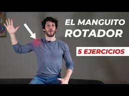 Dolor De Hombro 5 Ejercicios Para El Manguito Rotador Youtube En 2020 Manguito Rotador Ejercicios Manga