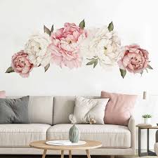 Artwork and wall shelves enliven a small space by. Beautiful Pink Peony Flowers Wall Stickers For Kids Room Living Room Bedroom Home Decoration Wall Decal Home Decor Baby Nursery Wall Stickers Aliexpress