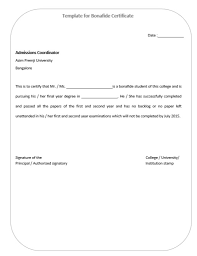 A bonafide certificate letter is written along with the certificate application. Bonafide Certificate Application Sample Letter To Get Bonafide Certificate From College