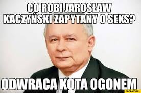 #polish memes #kaczyński #jarosław kaczyński #polish politics #pis #. Co Robi Jaroslaw Kaczynski Zapytany O Seks Odwraca Kota Ogonem Paczaizm Pl