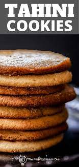 Hands Down The Best Tahini Cookies Nutty Slightly Sweet And Perfectly Satisfying With The Perfect Crumbly Text Tahini Cookies Mediterranean Desserts Recipes