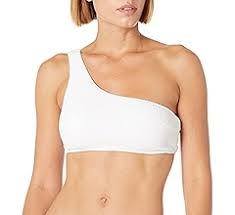 Amazon.com: Seafolly Women's Standard Bandeau One Shoulder Bikini Top Swimsuit, Sea Dive White, 6 : Clothing, Shoes & Jewelry