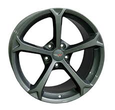 A great sport designed wheel to go along with the curves and sleek style of your chevy corvette. Corvette Grand Sport Oem Wheels Gunmetal 19x12 18x9 5 Set