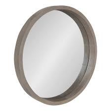 Find square and round mirrors for every space. Kate And Laurel Hutton Round Decorative Modern Wood Frame Wall Mirror 22 Inch Diameter Graywash Finish Buy Online In Botswana At Botswana Desertcart Com Productid 183700987