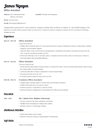 Administrative assistant resume example for a job seeker with experience working as the assistant to executive management of business operations and special projects. Office Assistant Resume Example Template Valera Office Assistant Resume Job Resume Examples Office Assistant