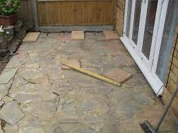 Many paths, patios and driveways are constructed at this level when first installed. Laying New Slabs Over This Exisiting Crazy Paving Surface Diynot Forums