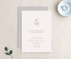 Minimal Leaves Wedding Invitations Elli Wedding Invitations Leaves Minimal Wedding Invitation Minimalist Wedding Invitations