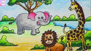 Browse & discover thousands of childrens book titles, for less. How To Draw Scenery With Animals Step By Step Jungle Scene Drawing For Kids Easyway To Draw Scenery Youtube