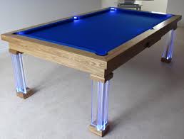 Here S A 7 Modern Pool Table In Our Natural Oak 0 Finish This Table Has A Hainsworth Smart Royal Blu Luxury Swimming Pools Custom Pool Tables Modern Pools
