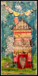 House Mixed Media Canvas Mixed Media Art Canvas Mixed Media Canvas Mixed Media Art Journaling