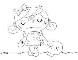Showing the count himself in all his gothic regalia, to get into the halloween spirit. Printable Zombie Girl And Skull Coloring Page