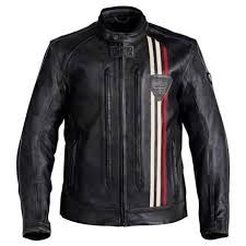 vintage style raven leather motorcycle jacket triumph