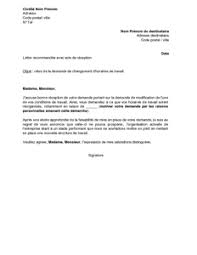 Exemple de programme d'1 journée destiné à des salariés. Exemple Gratuit De Lettre Refus Par Employeur Demande Changement Horaires Travail