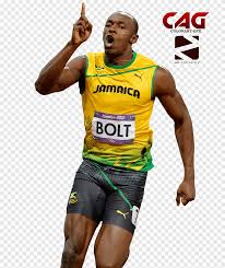 Bolt revealed the news on instagram with a father's day family photo, showing a lightning bolt emoji next to each of his. Men S Yellow And Green Puma Jersey Usain Bolt Sprint Jamaica Usain Bolt Sport Running Png Pngegg