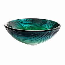 kraus nei glass vessel sink in green gv