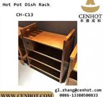 CENHOT Chinese Wooden Dish Racks For Hot Pot Restaurant CH ...