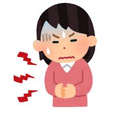 腹痛のイラスト（女性） | かわいいフリー素材集 いらすとや